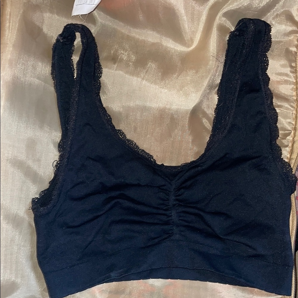 Black Lace Trim Bralette